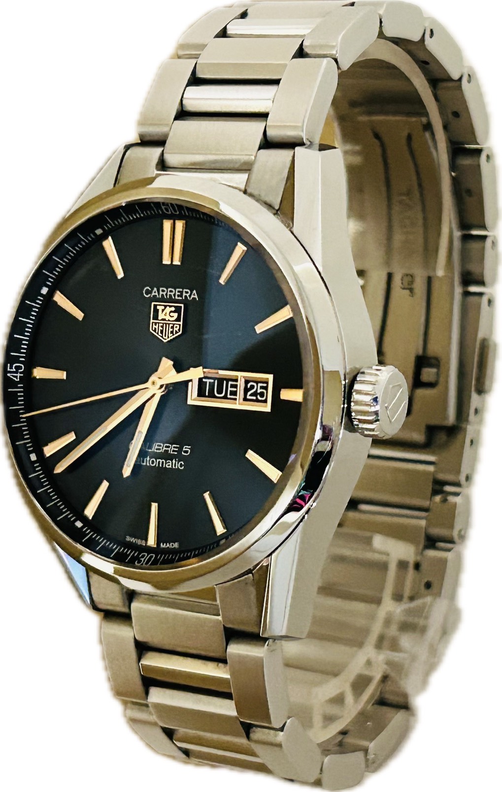 【中古】Tag Heuer タグホイヤー カレラ キャリバー5 WAR201C.BA0723 メンズ ウォッチ 自動小銃一巻き A6809