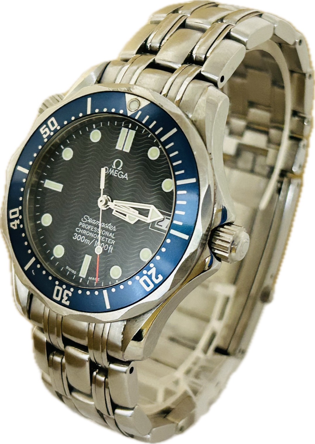 【中古】Omega ゼロ シーマスター 専門的 300 168.1622 ユニ一発やる ウオッチ 自動小銃一巻き A6826