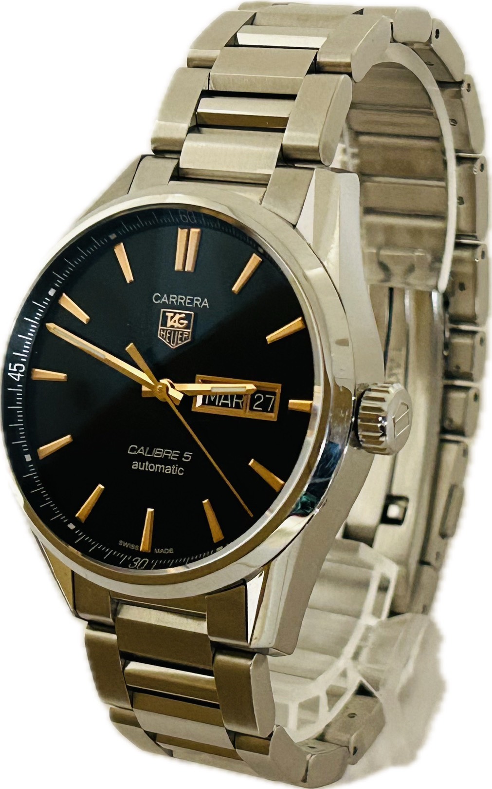 【中古】Tag Heuer タグホイヤー カレラ キャリバー5 WAR201C.BA0723 メンズ ウオッチ 自動小銃一巻き A6831