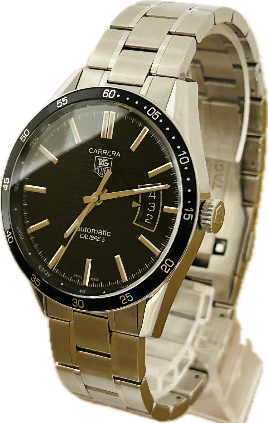 【中古】TAG HEUER カレラ キャリバー 5 WV211M.BA0787 メンズ ウォッチ 自動小銃一巻き A6760