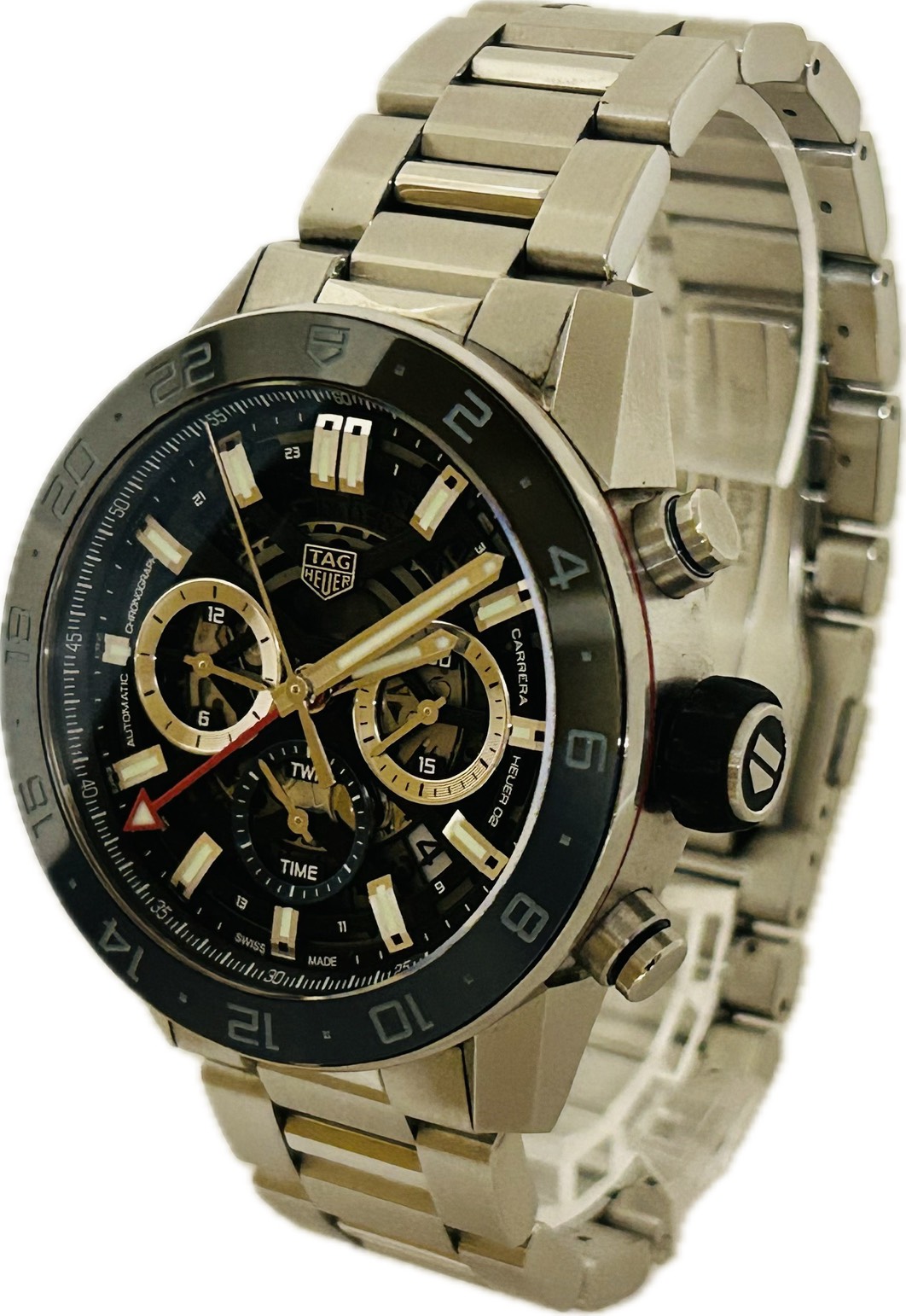 【中古】TAG HEUER カレラ ホイヤー 02 CBG2A1Z.BA0658 メンズ ウオッチ 自動小銃一巻き A6733