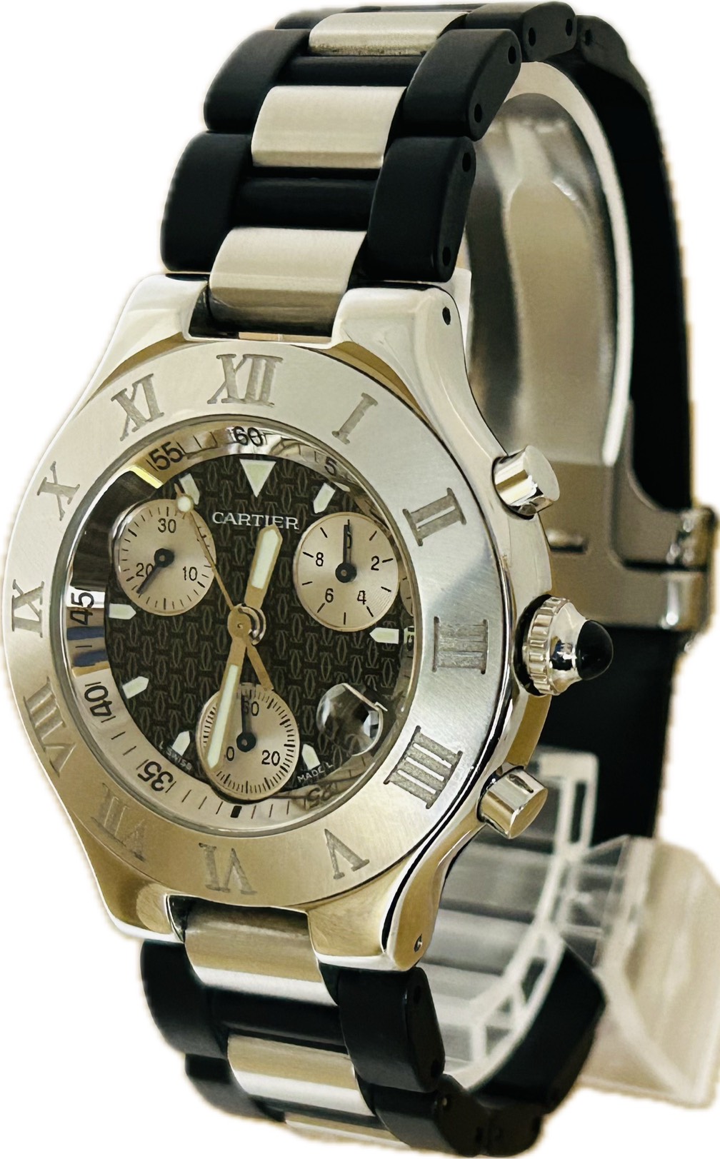 【中古】CARTIER クロノスカフ 21 W10125U2  2424 メンズ ウオッチ 石英 A6743