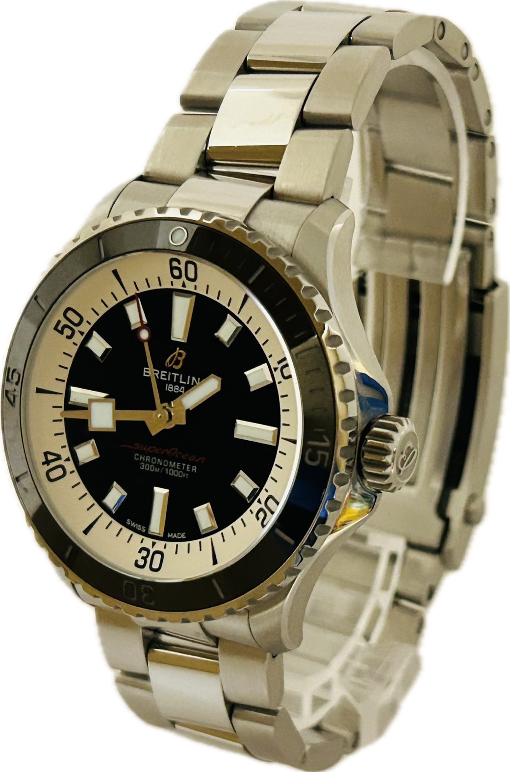【中古】BREITLING 百貨店綿津見 A17375 メンズ ウオッチ 自動小銃一巻き A6753