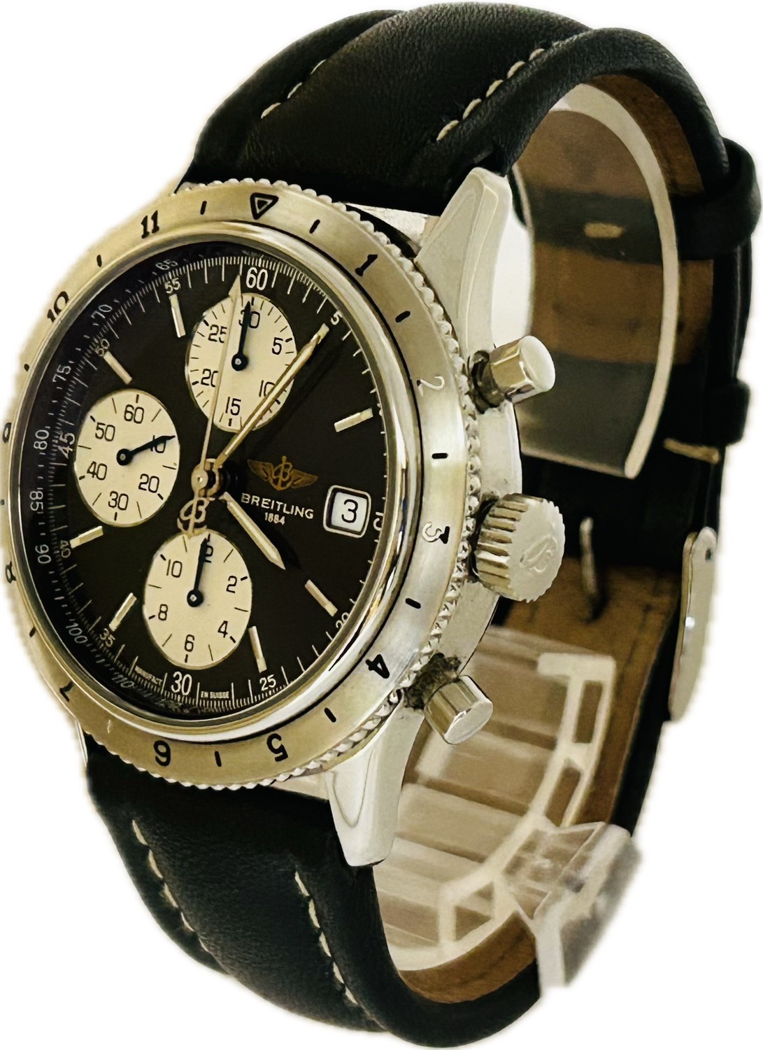【中古】BREITLING ナビタイマー アヴィアスター  A13023 メンズ ウオッチ 自動小銃一巻き A6736