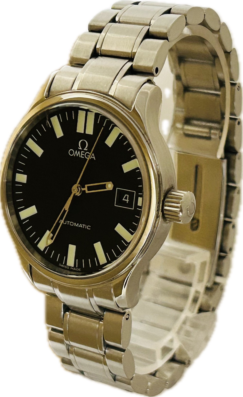 【中古】OMEGA 活動的 自動小銃 5203.51 ユニ一発やる ウオッチ 自動小銃一巻き A6770