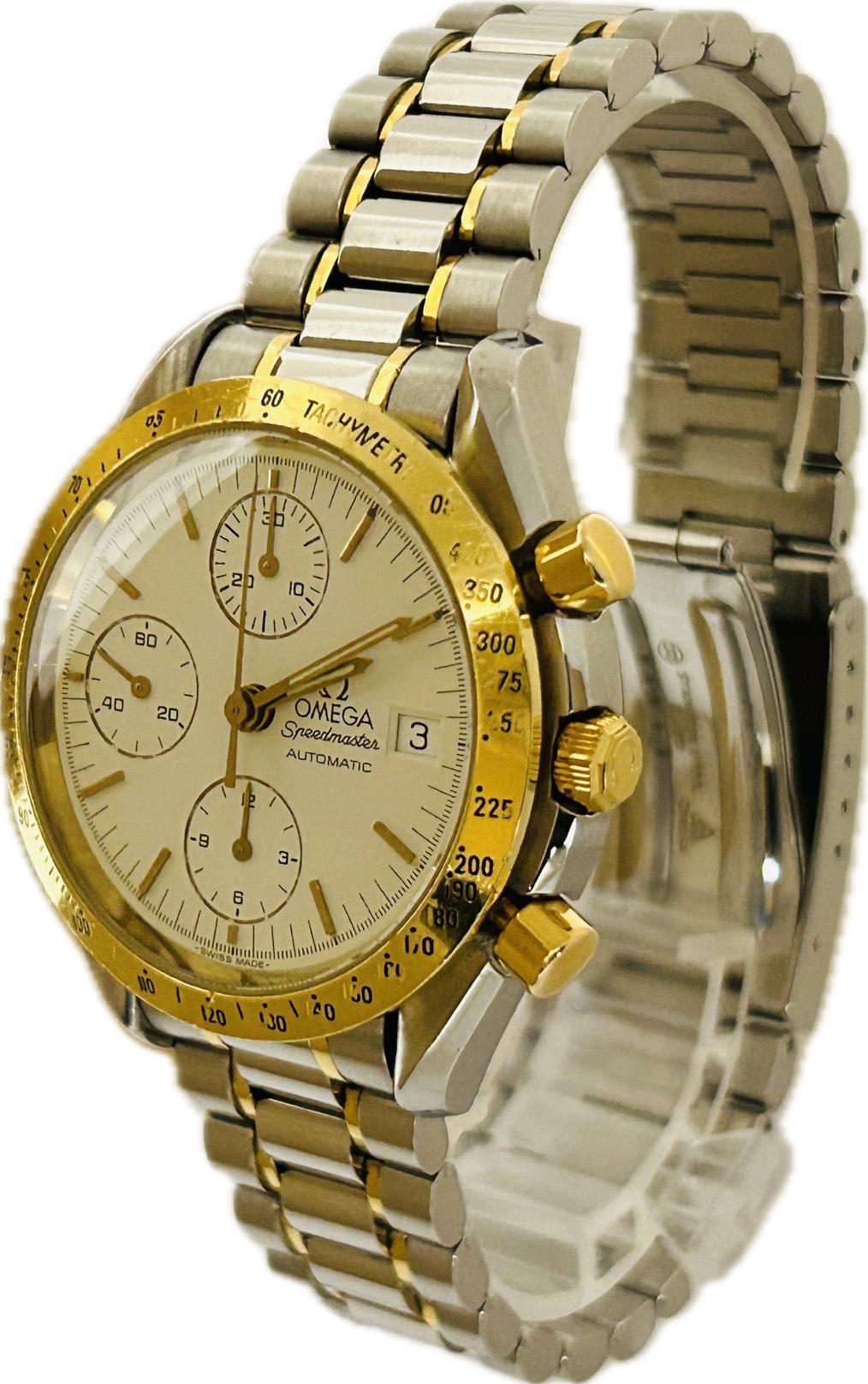 【中古】OMEGA す早さ御師匠さん デイト 3311.20 メンズ ウォッチ 自動小銃一巻き A6762