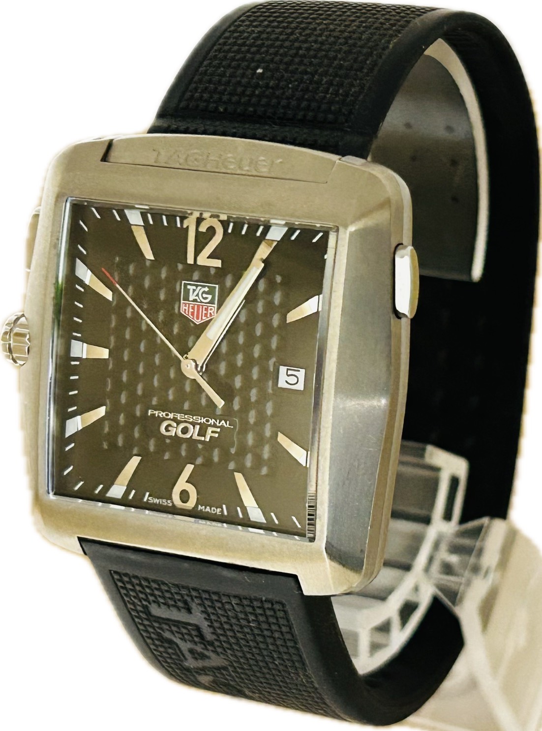 【中古】TAG HEUER 専門的 ゴルフ 虎・ウッズ ～版 WAE1111.FT6004 ユニ一発やる ウオッチ 石英 A6771