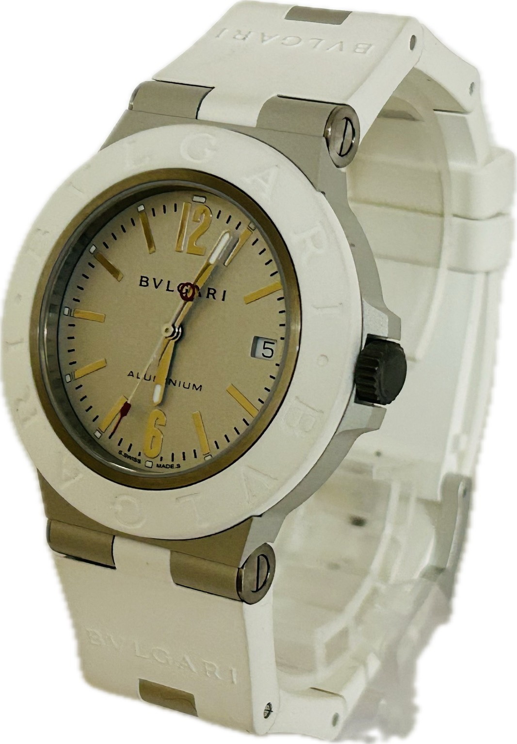 【中古】BVLGARI 軽銀 BB40AT メンズ ウォッチ 自動小銃一巻き A6905
