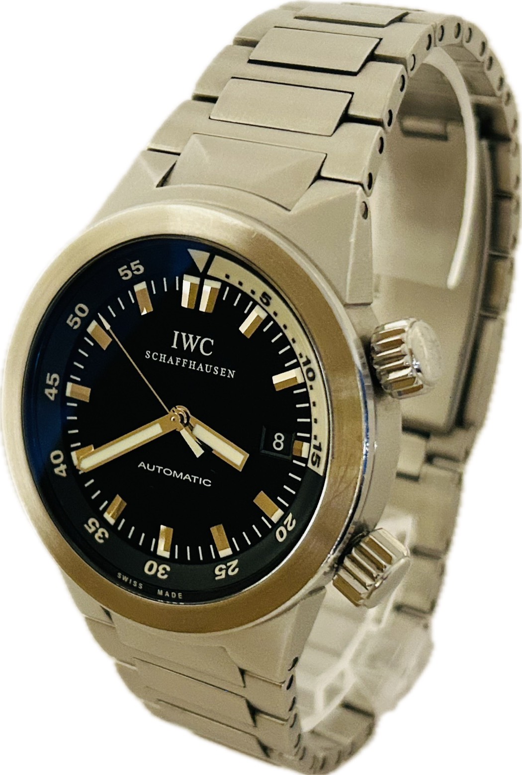 【中古】IWC SCHAFFHAUSEN アクアタイマー IW354807 メンズ ウオッチ 自動小銃一巻き A6684