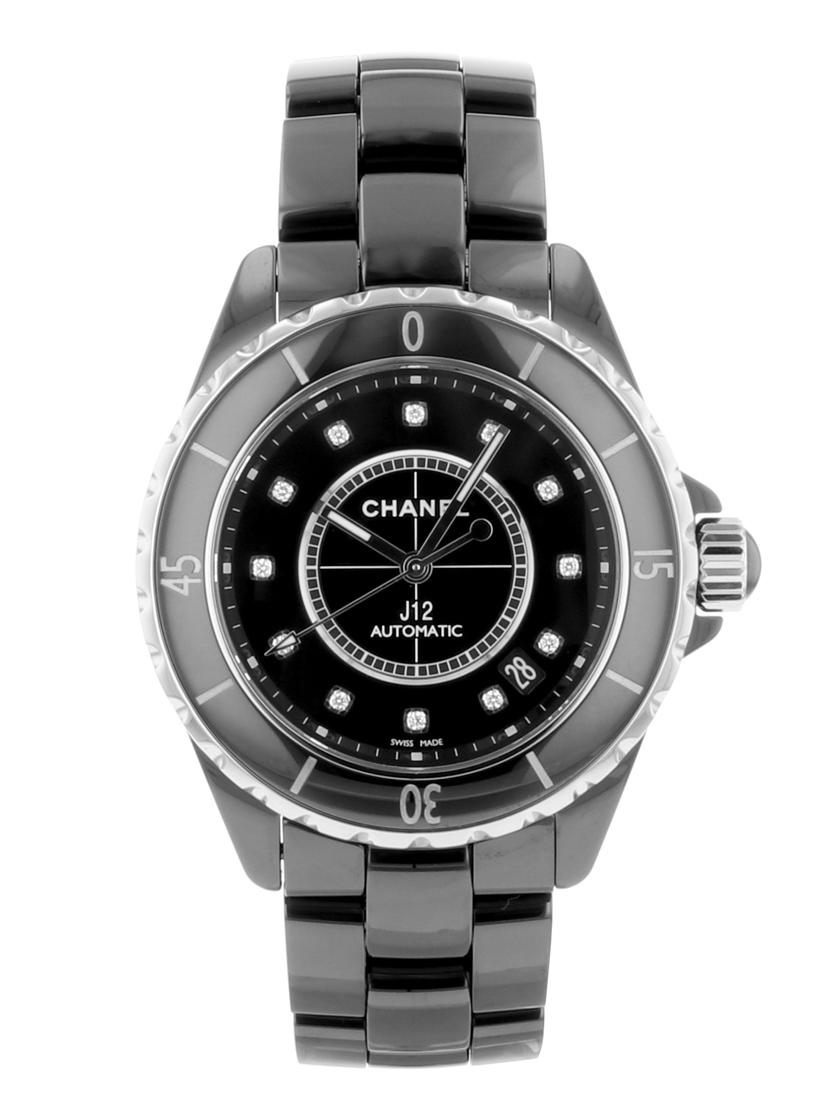 腕時計>メンズ腕時計-数量は多い ブラックセラミック38mm H1626 J12 【中古】シャネル メンズ 自動巻き《オーバーホール・仕上げ済み！》  12Pダイヤモンド - www.porsport.es
