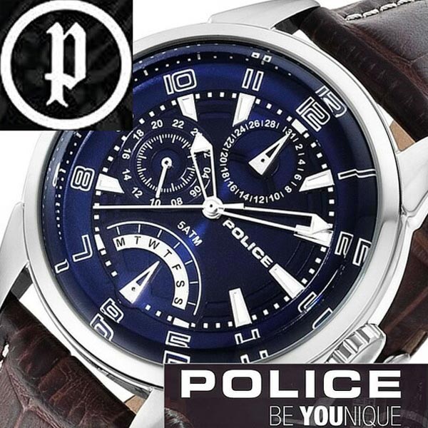 【楽天市場】ポリス 腕時計 POLICE時計 ポリス腕時計 FLASH フラッシュ POLICE 10周年記念 限定モデル 革ベルト ブラウン