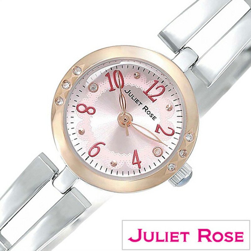 ジュリエット ローズ腕時計 JULIET ROSE時計 JULIET ROSE 腕時計 ジュリエット ローズ 時計 レディース ピンク JUL115RGS-09M おしゃれ 生活 防水 シルバー ピンク ゴールド メタル ベルト クリスタル ストーン お祝い 冬 プレゼント ギフト 観光