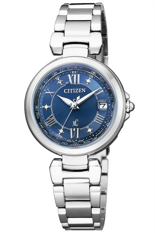 【12,400円引き】【20%OFF】 シチズン腕時計 CITIZEN時計 CITIZEN 腕時計 シチズン 時計 クロスシー ハッピー フライト XC HAPPY FLIGHT レディース ブルー EC1030-50L メタル ベルト エコ・ドライブ 電波時計 シルバー ネイビー H240 お祝い 新社会人 プレゼント ギフト