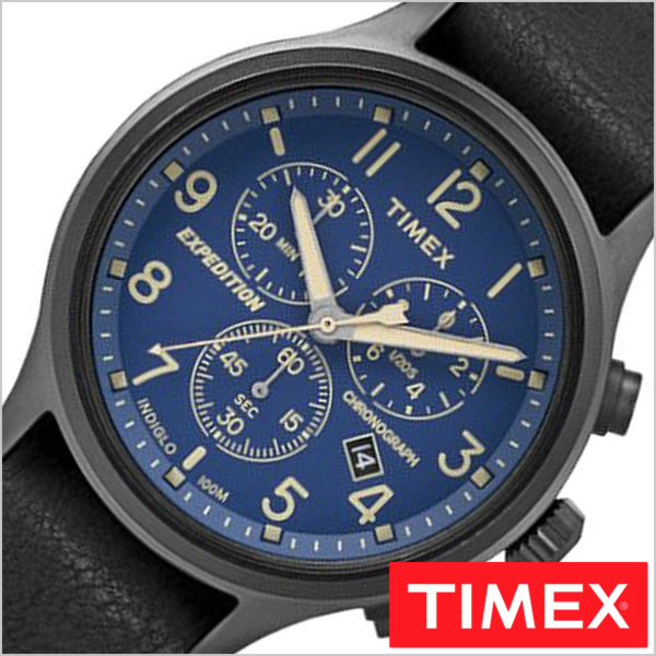 タイメックス腕時計 Timex時計 Steel Timex 腕時計 タイメックス 時計 スカウト スカウト クロノ Scout Chrono メンズ ブルー Tw4b040 正規品 革 ベルト 新品 ファッションウォッチ ミリタリーテイスト ブラック グレー 送料無料 プレゼント ギフト 春 入試 受験 成人式