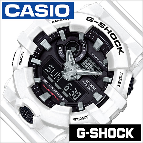 オープニング大放出セール カシオ Gショック 腕時計 Casio G Shock 腕時計 ジーショック メンズ ブラック Ga 700 7ajf 正規品 人気 防水 アナデジ アウトドア スポーツ 丈夫 アウトドア ホワイト 入学 就職 祝い プレゼント ギフト 卒業 入学 就職 祝い 中学生 高校生