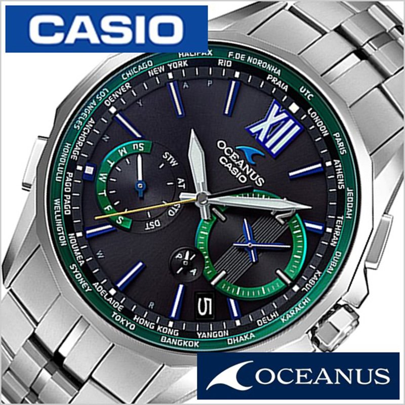 楽天市場 カシオ オシアナス マンタ 限定モデル 時計 Casio 時計 Oceanus メンズ ブラック Ocw S3400e 1ajf 正規品 人気 ビジネス スーツ スポーツ マリン コーデ 防水 ソーラー チタンベルト プレゼント ギフト シルバー 電波ソーラー 送料無料 入試 受験 成人式 お祝い