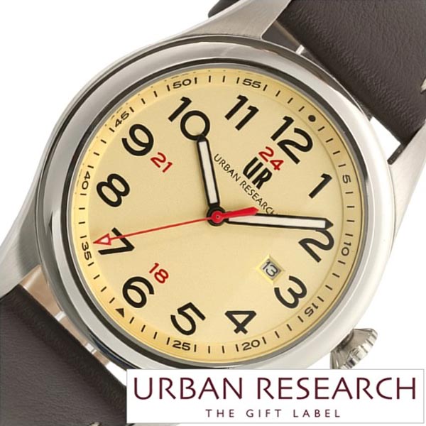 楽天市場 アーバンリサーチ腕時計 Urban Research時計 Urban Research 腕時計 アーバンリサーチ 時計 メンズ ベージュ Ur001 03 正規品 人気 シンプル ファッション レザー ベルト 革 防水 ブラウン プレゼント ギフト 送料無料 卒業 入学 就職 祝い 中学生 高校生