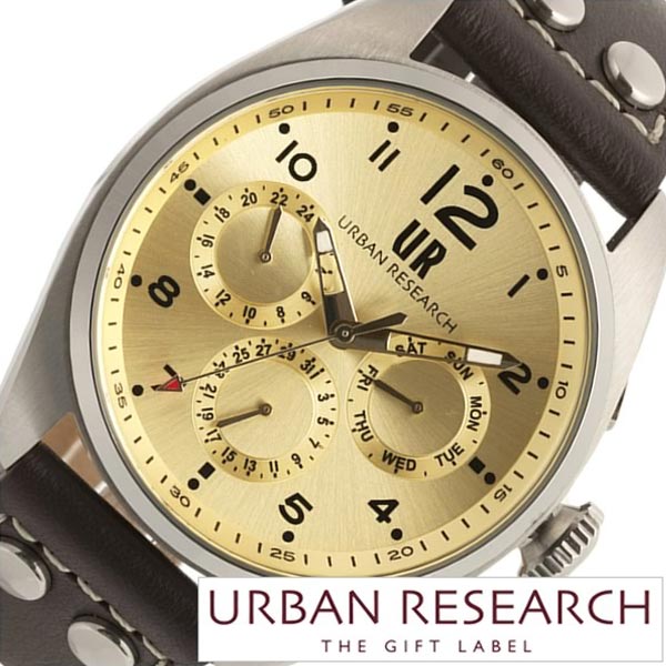 通販 Urban Research時計 Urban アーバンリサーチ腕時計 Research 父の日 冬 受験 入試 社会人 大学生 高校生 祝い 就職 入学 卒業 ギフト プレゼント ブラウン 防水 革 ベルト レザー ファッション シンプル 人気 正規品 Ur002 03 ベージュ メンズ 時計