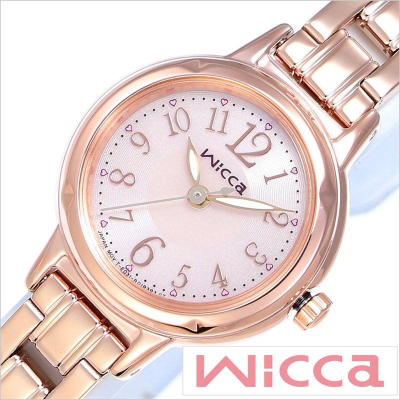 【3,800円引き】【20%OFF】 シチズン腕時計 CITIZEN時計 CITIZEN 腕時計 シチズン 時計 ウィッカ Wicca レディース ピンク KH9-965-91 アナログ ソーラー ステンレス モデル ローズ ピンクゴールド 卒業 入学 就職 祝い 中学生 高校生 大学生 社会人 冬 新社会人 プレゼント
