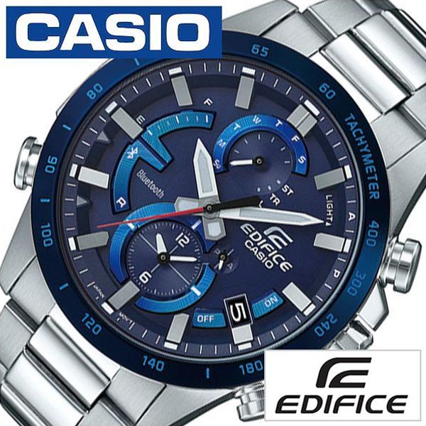 クラシック カシオ エディフィス 腕時計 Casio Edifice 時計 メンズ ブルー Eqb 900db 2ajf 正規品 防災 アウトドア アクティブ スポーツ カジュアル ファッション ソーラー スマホ 連動 モバイルリンク Iphone Android 対応 シルバー ステンレス プレゼント 入試 受験