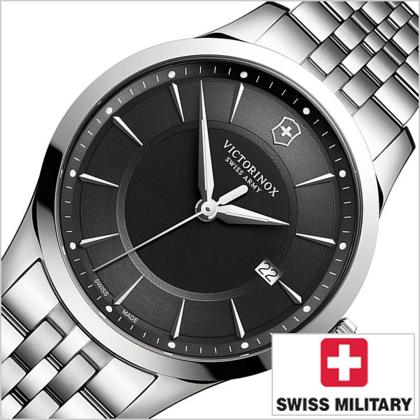 ビクトリノックス スイスアーミー 腕時計 Victorinox Swiss Army 時計 アライアンス Alliance メンズ ブラック Vic 正規品 人気 ブランド スイス アクティブ エレガント ビジネス スーツ ファッション ブラック カレンダー ステンレス シルバー プレゼント ギフト