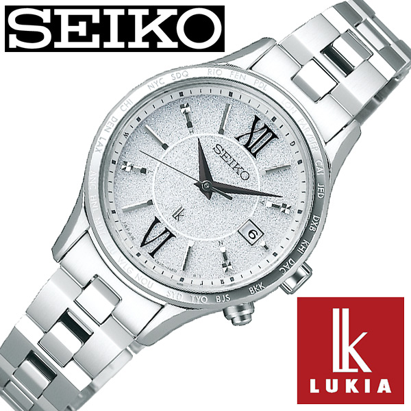 日本製 セイコー ルキア ソーラー 腕時計 Seiko Lukia 時計 レディース シルバー Ssvv035 ラメ シンプル ペア ダイヤ ラウンド かわいい カレンダー ファッション カジュアル ビジネス 女性 記念日 誕生日 プレゼント ギフト 高校生 大学生 社会人 就活 冬 腕時計