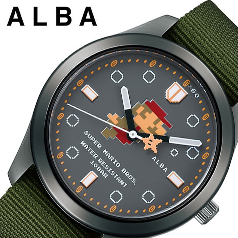 【楽天市場】セイコー スーパーマリオ 限定コラボモデル アルバ 時計 SEIKO ALBA Super Mario 腕時計 メンズ レディース