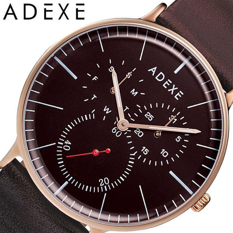 30代 代 グランデ 上品 ラッピング対応 スーツ Adexe 10代 おすすめ シンプル 50代 アデクス メンズ 60代 当店は全品安心の国内正規品 Grande ブランド 男性 人気 腕時計 プレゼント 40代 ブラウン メンズ 腕時計 時計 ギフト 正規品