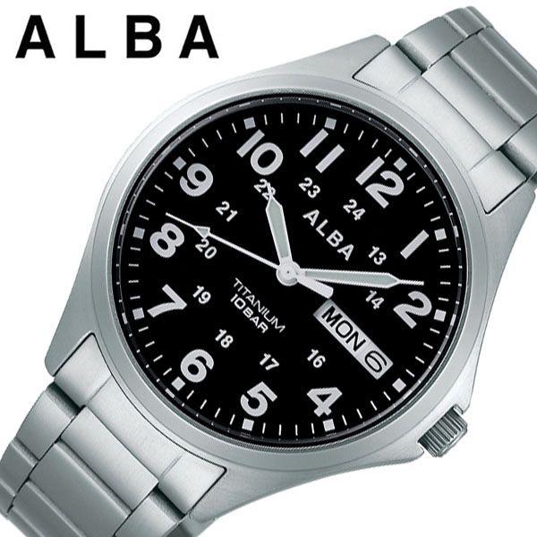 人気定番 セイコー アルバ 時計 SEIKO ALBA 腕時計 メンズ ブラック