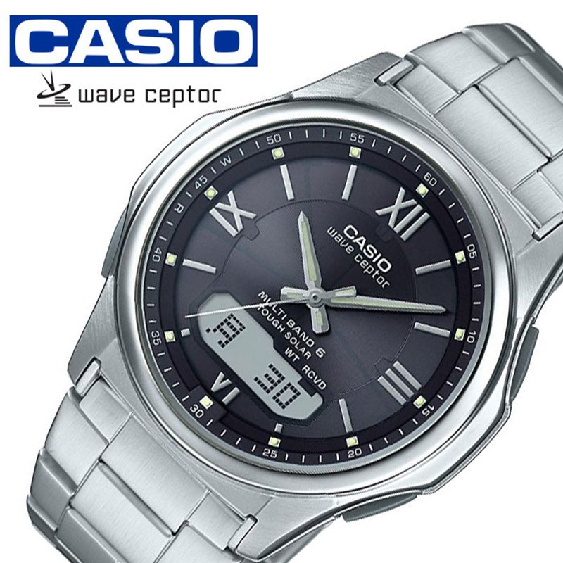 【12,200円引き】【48%OFF】 カシオ ウェーブセプター ソーラー 電波 時計 CASIO WAVE CEPTOR 腕時計 メンズ ブラック WVA-M630D-1A4JF ブランド カレンダー アラーム アナデジ ファッション ビジネス フォーマル カジュアル 成人式 お祝い プレゼント 観光 遠足 旅行