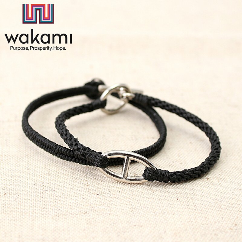 楽天市場 ワカミ ブレスレット 2本セット Wakami メンズ レディース 2strand Ancor Bracelets シンプル ブラック Wa20020 人気 おすすめ ファッション アクセサリー 男性 女性 おしゃれ 古着 シンプル 大人 ハンドメイド アウトドア キャンプ フェス プレゼント 誕生日