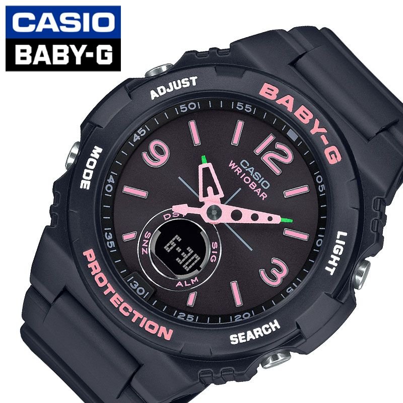 楽天市場 ベビージー カシオ 時計 Baby G Casio 腕時計 レディース ブラック Bga 260sc 1ajf 人気 ブランド おすすめ おしゃれ かわいい ベビーg スポーティー ブラック ピンク 黒 シンプル ファッション プレゼント ギフト クリスマス 腕時計を探すならウォッチラボ