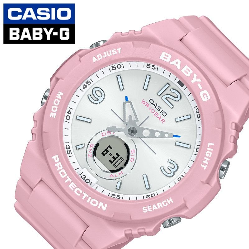 公式店舗 ベビージー カシオ 時計 Baby G Casio 腕時計 レディース シルバー Bga 260sc 4ajf 人気 ブランド おすすめ かわいい ベビーg スポーティー ピンク シルバー シンプル ファッション プレゼント ギフト 冬 腕時計を探すならウォッチラボ 正規品