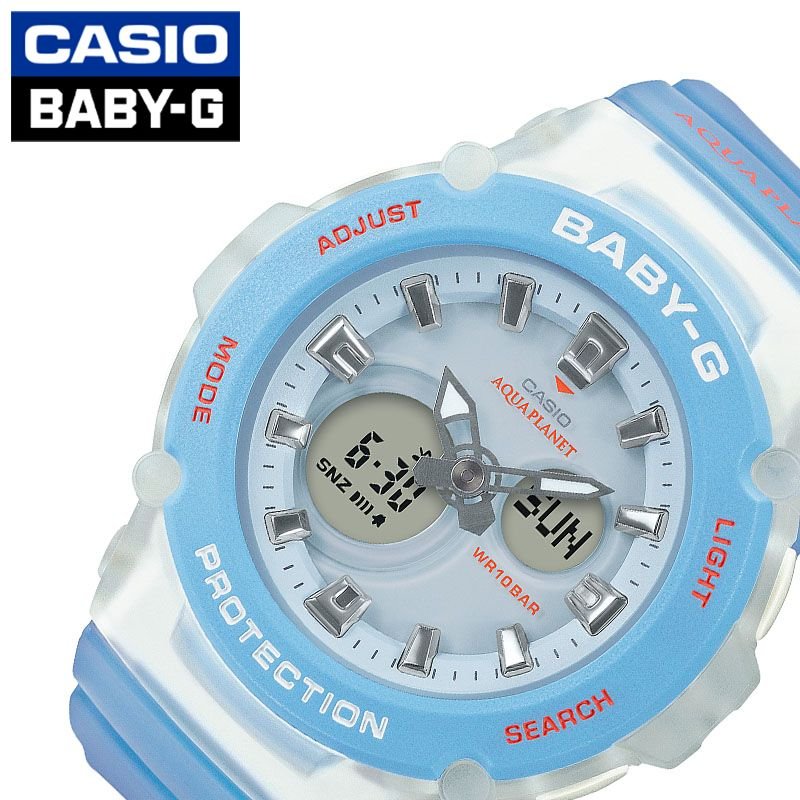 好評 カシオ ベビージー ベビーg 腕時計 アクアプラネット Casio Baby G 時計 レディース 防水 ブルー Bga 270aq 2ajr おすすめ 人気 かわいい パステルカラー アクアプラネット コラボ 大人 社会人 就職 カジュアル スポーツ アウトドア 誕生日 プレゼント 冬 豪華 Www