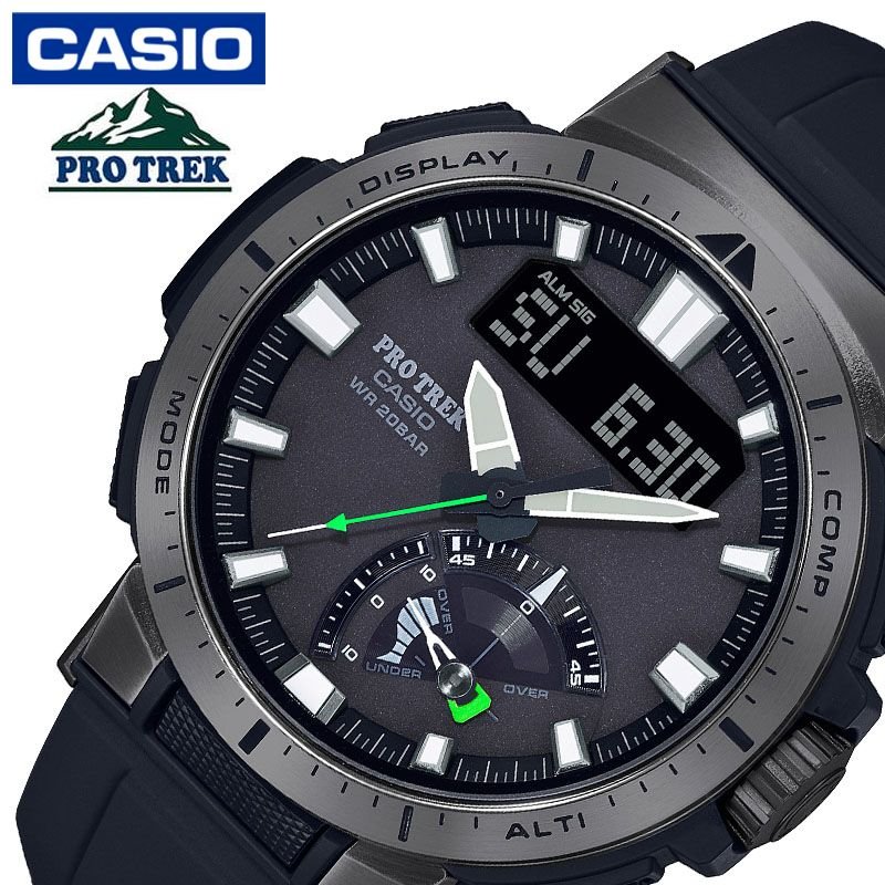 【最大12,800円引き】【20％OFF】 プロトレック マルチフィールドライン カシオ ソーラー 電波 時計 PRO TREK Multi Field Line CASIO 腕時計 メンズ ブラック PRW-70Y-1JF 人気 ブランド おすすめ トレイルラン トレラン かっこいい アクティブ スポーティ スポーツ ジム