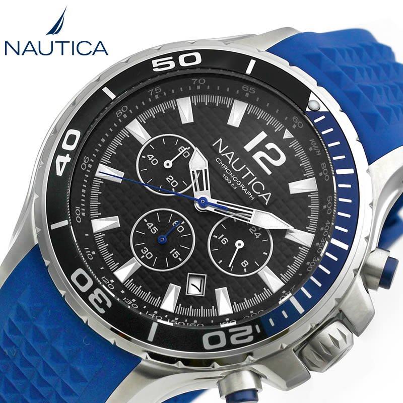 ノーティカ 時計 NAUTICA 腕時計 NST CHRONO メンズ ブラック NAPNSTF05 人気 ブランド おしゃれ ファッション アウトドア スポーツ 旦那 彼氏 夫 冬 新社会人 母の日 プレゼント ギフト 父の日 観光 遠足 旅行｜腕時計を探すならウォッチラボ