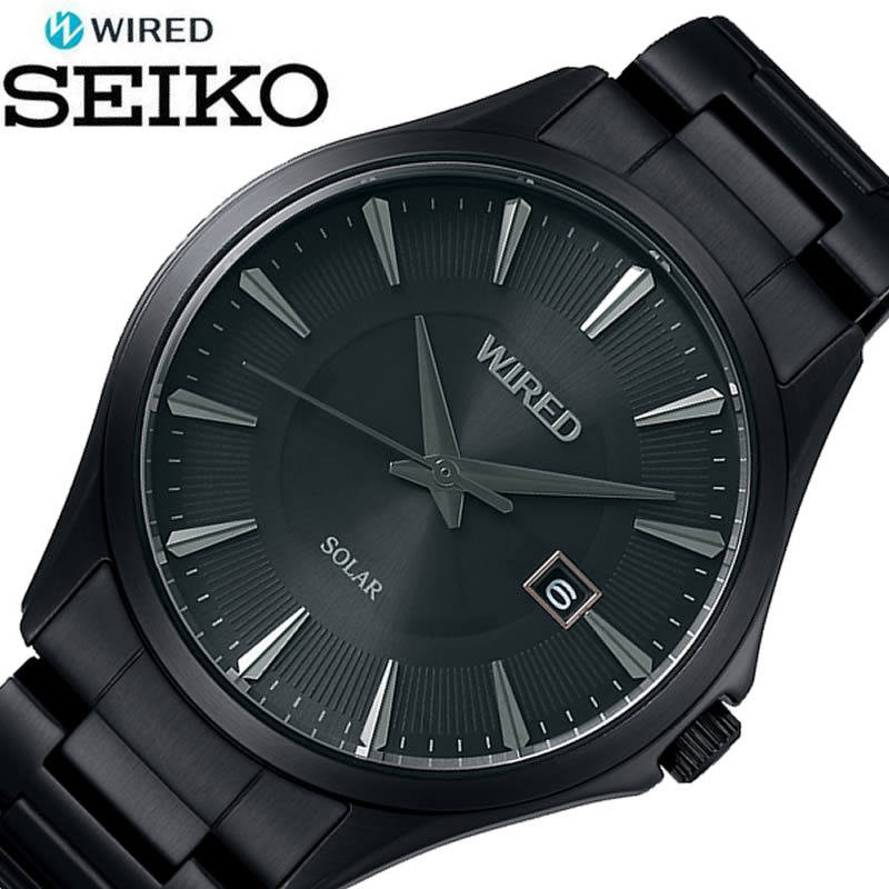 人気no 1 本体 セイコー ワイアード ニュースタンダード ソーラーモデル 時計 Seiko Wired New Standard Solar Model 腕時計 防水 メンズ かっこいい ブラック 人気 ブランド おすすめ ビジネス オフィス カジュアル シンプル 大学生 社会人 彼氏 旦那 誕生日 プレゼント