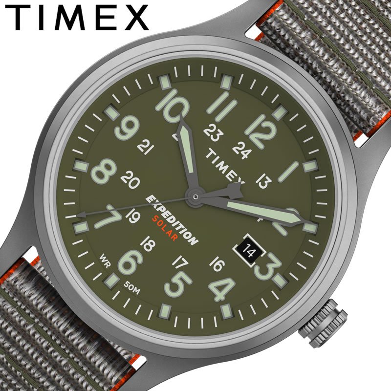 大特価 腕時計 メンズ腕時計 Timex ソーラー スカウト エクスペディション 腕時計 タイメックス Expedition 母の日 ブランド おしゃれ おすすめ ギフト プレゼント アウトドア カジュアル トレンド ブランド 人気 正規品 S Tw4b 時計 グレー グリーン メンズ