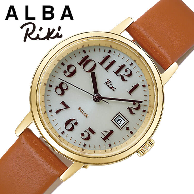 【3,800円引き】【20%OFF】 セイコー アルバ 腕時計 リキ ワタナベ コレクション SEIKO ALBA RIKI WATANABE COLLECTION レディース クリーム ブラウン 時計 クォーツ ソーラー AKQD402 人気 おすすめ おしゃれ ブランド 母の日 プレゼント ギフト 観光 遠足 旅行