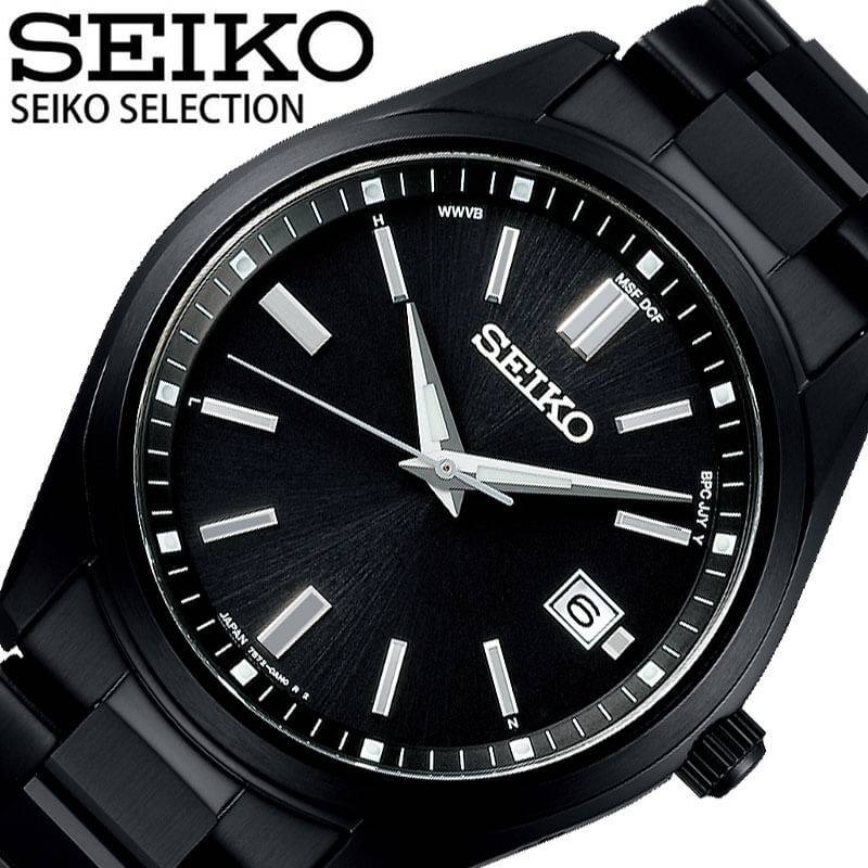【10,400円引き】【20%OFF】 セイコー 腕時計 電波ソーラー セレクション SEIKO SELECTION メンズ ブラック 時計 クォーツ ソーラー電波 SBTM325 人気 おすすめ おしゃれ ブランド 母の日 プレゼント ギフト 観光 遠足 旅行