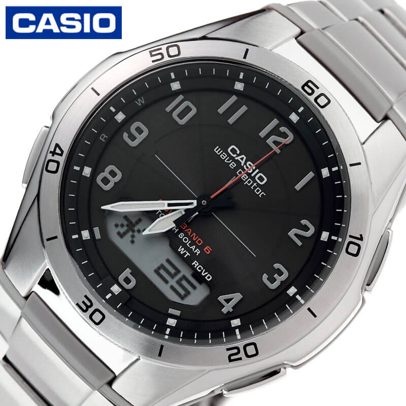 【50%OFF】【15,200円引き】 カシオ 腕時計 ウェーブセプター CASIO wave ceptor メンズ ブラック シルバー 時計 ソーラー ソーラー電波 電波ソーラー WVA-M640D-1A2JF 人気 おすすめ おしゃれ ブランド 母の日 プレゼント ギフト 観光 遠足 旅行