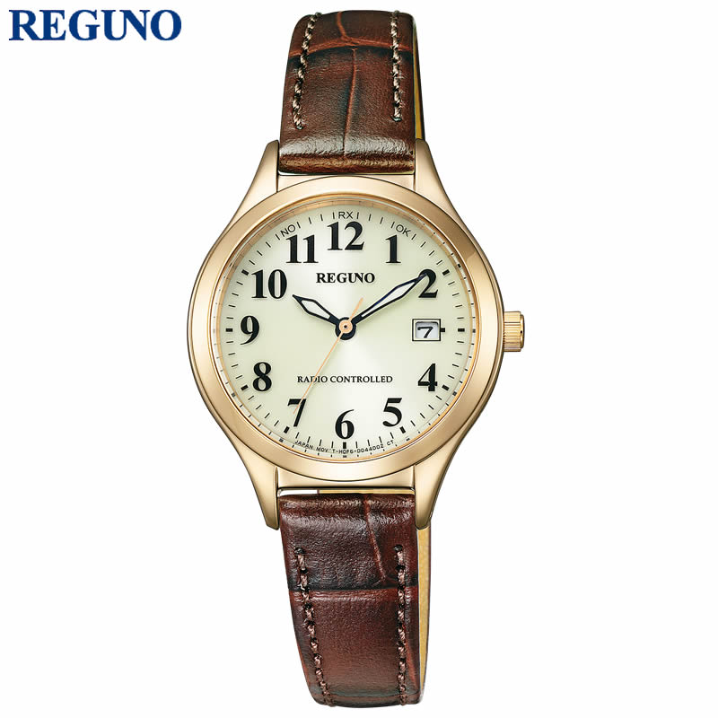 【5,600円引き】【20%OFF】 シチズン 腕時計 レグノ CITIZEN REGUNO レディース ライトゴールド ブラウン 時計 電波ソーラー クォーツ ソーラー 電波時計 スタンダード シリーズ KS1-228-30 人気 おすすめ おしゃれ ブランド 実用 ビジネス カジュアル ファッション 話題