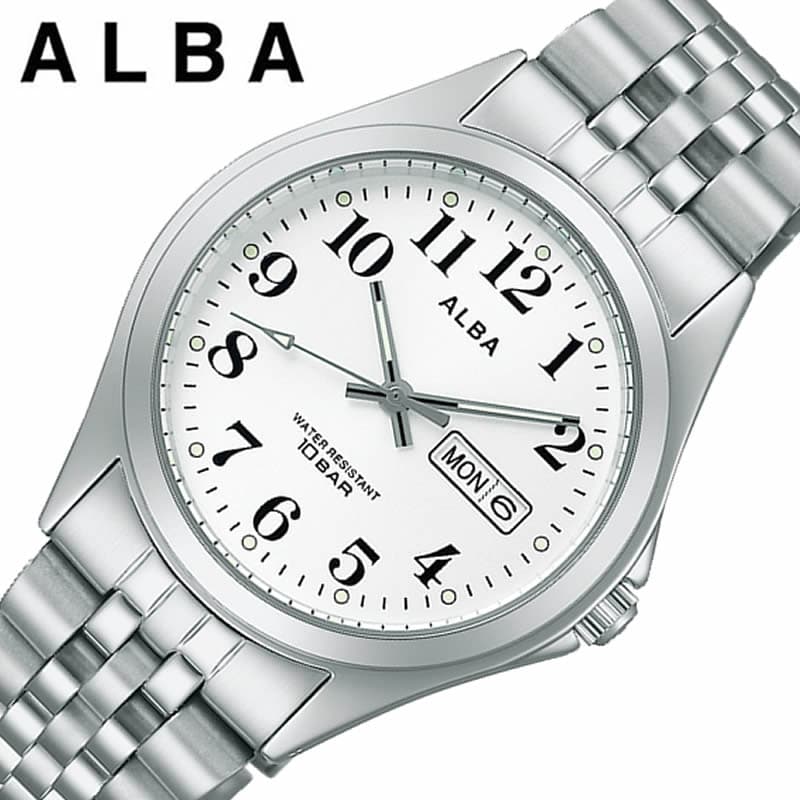 【1,600円引き】【20%OFF】 セイコー アルバ 腕時計 SEIKO ALBA 時計 メンズ 腕時計 シルバーホワイト シンプル 受験 面接 見やすい わかりやすい AQGK472 人気 おすすめ おしゃれ ブランド 母の日 プレゼント ギフト 観光 遠足 旅行