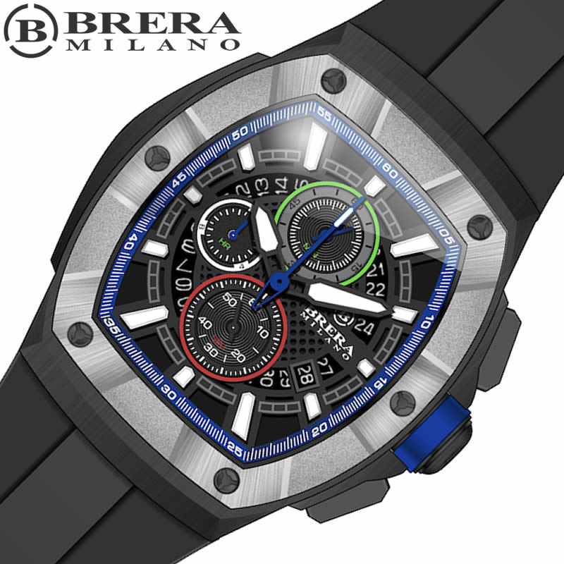 【30,000円引き】【23%OFF】 ブレラミラノ 腕時計 BRERA MILANO 時計 スーパースポルティーボ トノー SUPERSPORTIVO TONNEAU メンズ 腕時計 ブラック クロノグラフ BMSSTNQC4103B イタリア ブランド 話題 新作 かっこいい 人気 おすすめ おしゃれ ブランド 母の日 観光 遠足