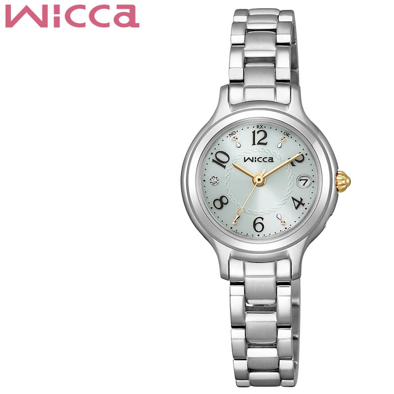 【7,400円引き】【20%OFF】 シチズン 腕時計 ウィッカ CITIZEN Wicca レディース ミントブルー シルバー 時計 電波ソーラー ビジネス オフィス シンプル 高性能 万能 知的 センス 上品 モダン 大人 こだわり KS1-911-71 人気 おすすめ おしゃれ ブランド プレゼント ギフト