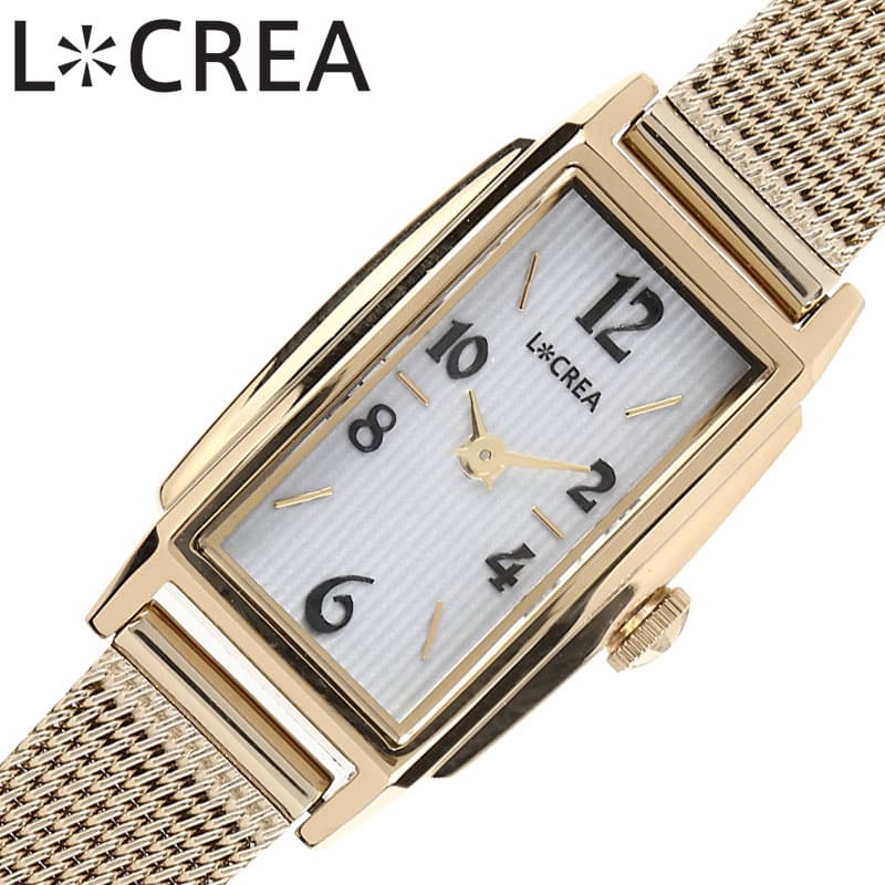 ルクレア 腕時計 レクタングル LCREA RECTANGLE レディース ゴールド 時計 ソーラー ビジネス 女性 ソーラー 電池交換不要 日本製 可愛い かわいい カワイイ ファッション レディースファッション LC2002-GPMGP 人気 おすすめ おしゃれ ブランド プレゼント ギフト