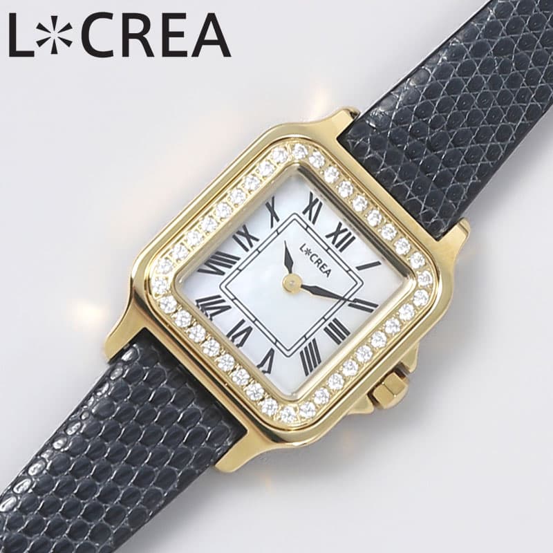 ルクレア 腕時計 キャレ キュービックジルコニア LCREA CARRE de CZ レディース ゴールド ネイビー 時計 ソーラー カレ ビジネス 女性 ソーラー 電池交換不要 日本製 可愛い かわいい カワイイ ファッション LC2301-GPRNA 人気 おすすめ おしゃれ ブランド｜腕時計を探すならウォッチラボ