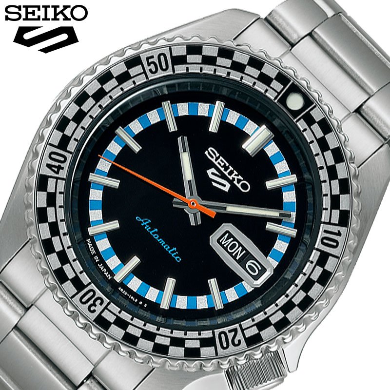 【 セイコー 人気モデルの復刻 レトロオマージュ!】 腕時計 SEIKO 自動巻き 時計 セイコー5 スポーツ SBSA245 SEIKO5 SPORTS メンズ シルバー ブラック 男性 オートマ カレンダー 日本製 誕生日 記念日 お祝い SBSA245 人気 おすすめ おしゃれ ブランド プレゼント ギフト