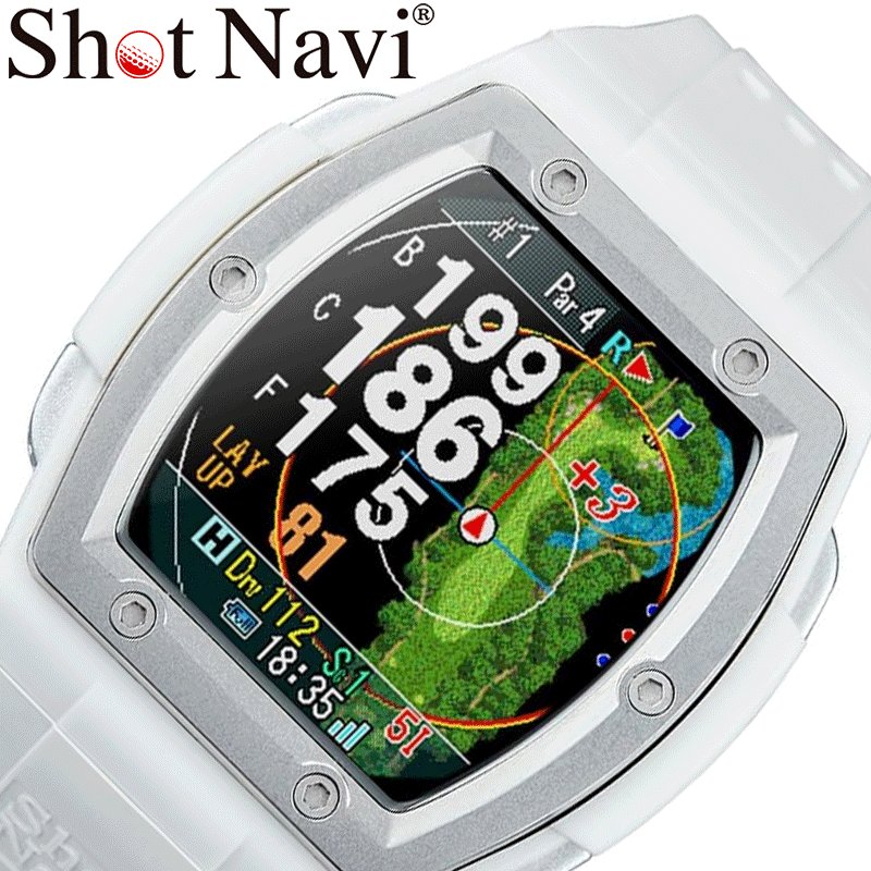 ショットナビ グレスト ツー Shot Navi CREST2 ホワイト 白 ゴルフ ゴルフ用品 腕時計型 飛距離 測定器 飛距離計測機 GPS ナビ GPSナビ スコアカウンター グリーン 距離 距離測定器 競技 音声 日本製 おすすめ おしゃれ ブランド プレゼント ギフト