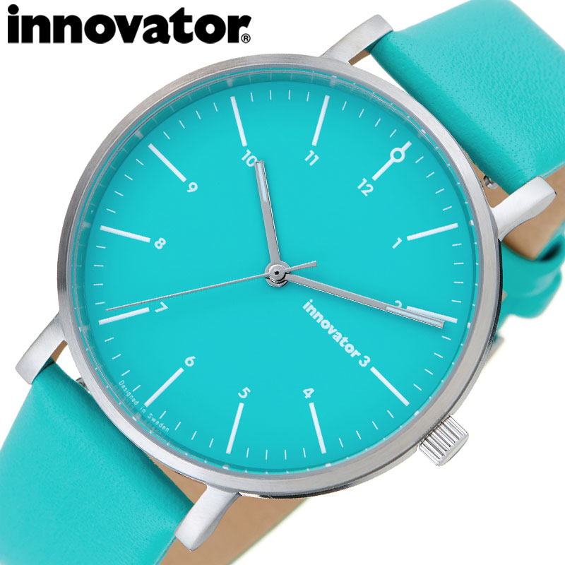 イノベーター 腕時計 エンケル innovator ENKEL メンズ ブルー 時計 クォーツ IN-0007-HS21 人気 おすすめ おしゃれ 水色文字盤 レザー ビジネス ファッション シンプル ブランド プレゼント ギフト【正規品】